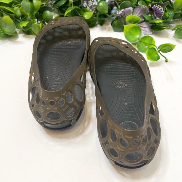 Crocs Adrina Jelly Flat Sandals Size 8 - Picture 4 of 8